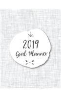 2019 Goal Planner: Monthly Yearly 2019 Goal Planner with Vision Board, Monthly Goals, Future Goals and Goal Progress with Boho Cover