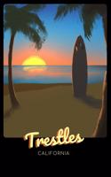 Trestles California: Surfing Journal - Schedule Organizer Travel Diary - 6x9 100 Pages College Ruled Notebook