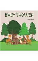 Woodland Baby Shower Guest Book (Hardcover)