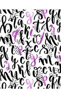 My Big Fat Journal Notebook Sparkly Letters Pattern 13