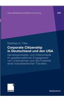 Corporate Citizenship in Deutschland Und Den USA