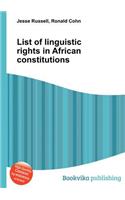 List of Linguistic Rights in African Constitutions