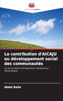 La contribution d'AICAJU au développement social des communautés