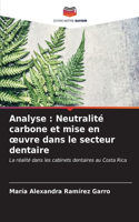 Analyse: Neutralité carbone et mise en oeuvre dans le secteur dentaire
