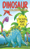 Dinosaur Coloring Book For Kids Ages 4-8