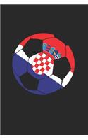 Kroatien Fussball: Kroatien & Croatia Notizbuch 6'x9' Liniert Geschenk für Balkan & Jugoslavija