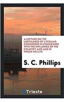 Lecture on the Usefulness of Lyceums