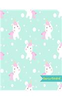 Unicorn Notebook: Cute Kawaii Journal and Diary Large 8.5 x 11 Matte Cover with Blank Lined Ruled White Paper Interior - Perfect for School, Gifts for Kids (Girls and