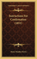 Instructions For Confirmation (1851)