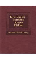 Eine Duplik - Primary Source Edition