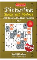 Slitherlink. Sheep and Wolves - 250 Easy to Medium Puzzles 7x7