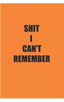 Shit I Can't Remember
