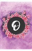 Cherry blossom flowers letter O journal