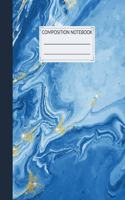 Composition Notebook: Blue Journal Wide Ruled Notebook Lined Journal - 100 Pages - 7.5 x 9.25" - Journal for Kids, Teens & Students