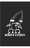 Knife fight: 6x9 Knife Throwing - lined - ruled paper - notebook - notes