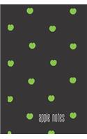 apple notes: small lined Apple Fruit Notebook / Travel Journal to write in (6'' x 9'') 120 pages