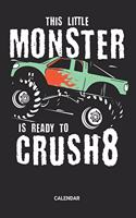 Calendar: Monster Trucks Themed Weekly and Monthly Calendar Planner (6x9 inches) ideal as a Monster Trucks Fan Calendar Journal. Perfect as a Big Trucks Calen