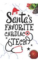 Santa's Favorite Cardiac Tech: Blank Lined Journal Notebook for Cardiology technologist, Cardiac technician Practitioner, and Cardiovascular Tech Student Graduation Gift