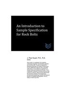 An Introduction to Sample Specification for Rock Bolts