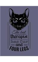 The Best Therapist Has Fur and Four Legs: Quad Ruled 5 X 5 (0.20") Graphing Paper - Animal Rights Notebook Composition Book for Math Science Bookkeeping Budgeting for Students Teachers Women