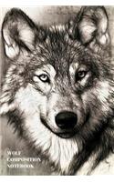 Wolf Composition Notebook: Medium College-Ruled Notebook, 120-Page, Lined, 6 X 9 in (15.2 X 22.9 CM)