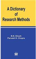 A Dictionary of Research Methods