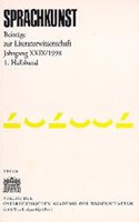 Sprachkunst. Beitrage Zur Literaturwissenschaft / Jahrgang XXIX/1998