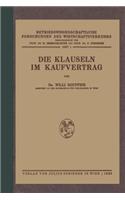 Die Klauseln Im Kaufvertrag