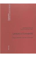 Lecture A L'Universite
