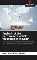 Analysis of the performance of ICT technologies in Spain