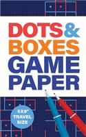 Dots & Boxes Game Paper 5x8" Travel Size: Scorecard and Game Rules Included