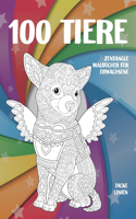 Zentangle Malbücher für Erwachsene - Dicke Linien - 100 Tiere