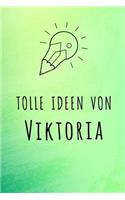 Tolle Ideen von Viktoria: Kariertes Notizbuch mit 5x5 Karomuster für deinen Vornamen
