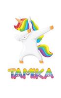 Tamika: Tamika 6x9 Journal Notebook Dabbing Unicorn Rainbow