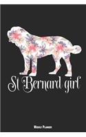 St Bernard Girl Weekly Planner
