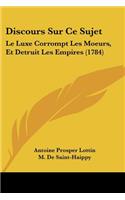 Discours Sur Ce Sujet