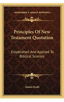 Principles Of New Testament Quotation
