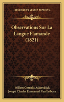 Observations Sur La Langue Flamande (1821)