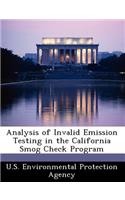 Analysis of Invalid Emission Testing in the California Smog Check Program: (English)