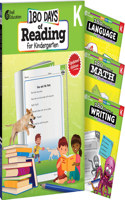 180 Days Reading, Math, Writing, & Language Grade K: 4-Book Set