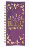 Bless Your Soul Funny Hardcover Journal Chin Up Buttercup Wire Bound Notebook W/192 Lined Pages, Large