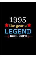 1995 The Year A Legend Was Born: : Beautiful, Happy 25th Birthday Notebook, Diary, Logbook, Perfect Gift For 25 Year Old Men And Women