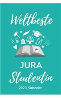 Weltbeste Jura Studentin 2020 Kalender: A5 ERFOLGSPLANER 2020 zum Jura Studium - Notizbuch für Rechts-studenten Anwälte Jurist - witziger Spruch zum Abitur - Studienbeginn - Erstes Semeste