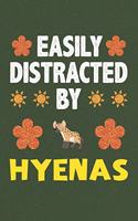 Easily Distracted By Hyenas: Hyenas Lovers Funny Gifts Dot Grid Journal Notebook 6x9 120 Pages