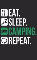 Massage Therapy Notebook - Eat Sleep Camping Repeat - Gift for Massage Therapists Or Muscle Whisperers - Massage Therapist Diary: Medium College-Ruled Diary, 110 page, Lined, 6x9 (15.2 x 22.9 cm)