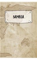 Sambia: Liniertes Reisetagebuch Notizbuch oder Reise Notizheft liniert - Reisen Journal für Männer und Frauen mit Linien