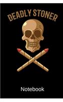 Deadly Stoner Notebook: Dot Grid Notebook With 120 Pages