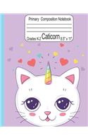 Caticorn Primary Composition Notebook Grades K-2 8.5