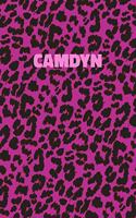 Camdyn: Personalized Pink Leopard Print Notebook (Animal Skin Pattern). College Ruled (Lined) Journal for Notes, Diary, Journaling. Wild Cat Theme Design wi