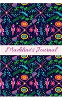 Madeline's Journal: Cute Personalized Name College-Ruled Notebook for Girls & Women - Blank Lined Gift Journal/Diary for Writing & Note Taking